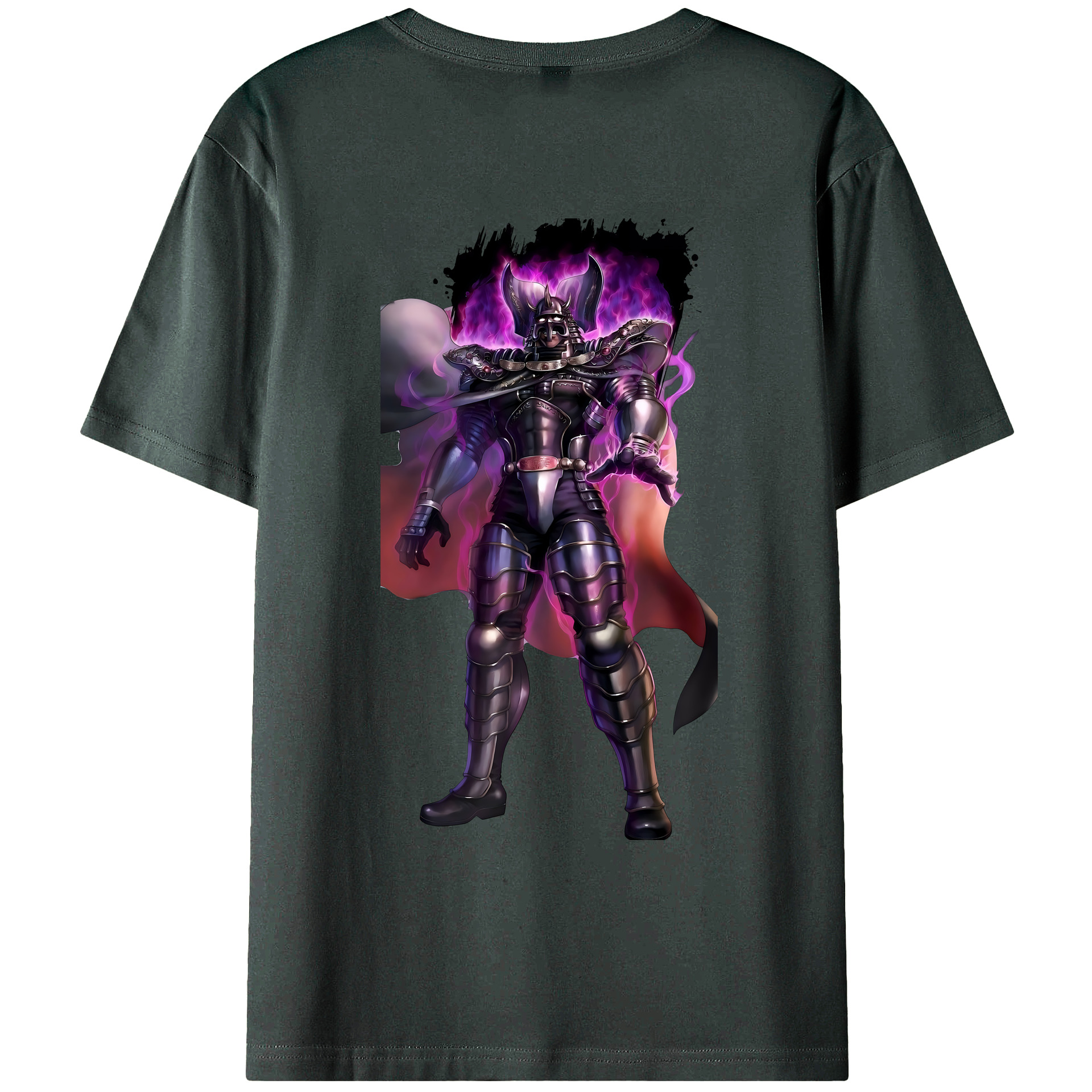 （画像用） 北斗の拳 Fist of the North Star 綿100％ メンズ半袖Tシャツ（バックプリント） 通気性